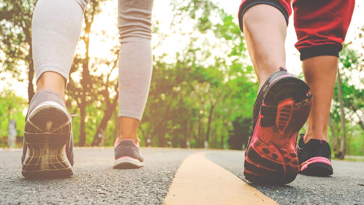 health benefits walking hands in motion